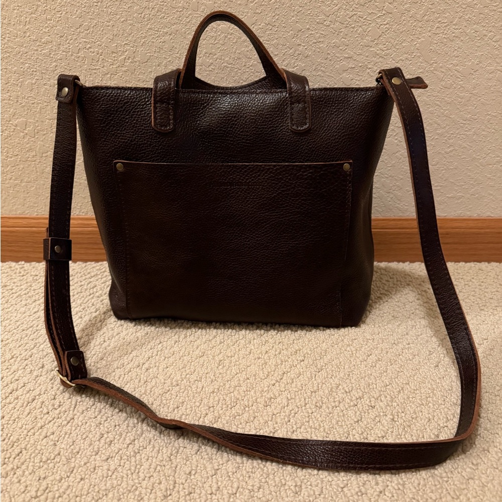 Brand New Premium Portland Leather Medium Crossbody Tote